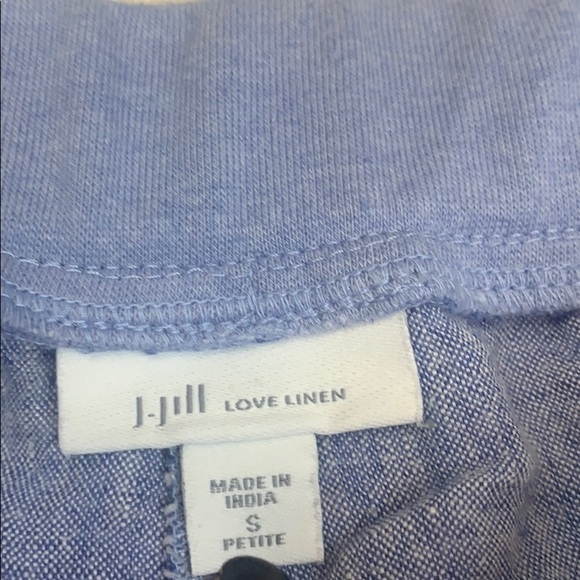 J Jill Love Linen Blue Ankle Pant SP - Picture 4 of 7